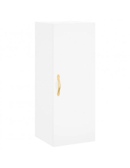 Credenza Bianca 34,5x34x180 cm in Legno Multistrato