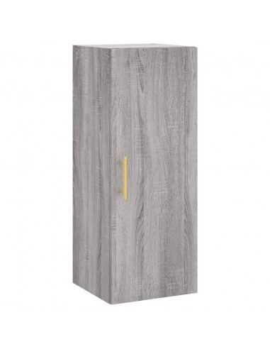 Credenza Grigio Sonoma 34,5x34x180 cm in Legno Multistrato