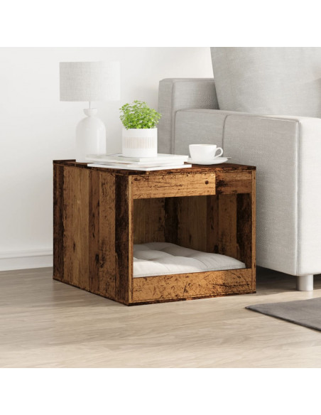 Recinto Lettiera Gatti Legno Vecchio 47x59x42 cm in Truciolato