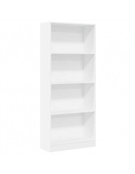 Libreria Bianca 60x24x143 cm in Legno Multistrato