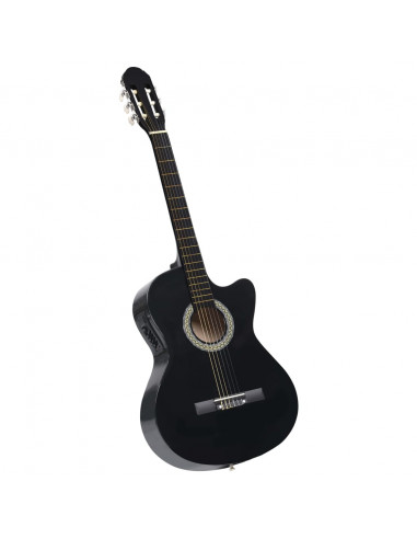 Set Chitarra Western 12 pz con Equalizzatore e 6 Corde Nera