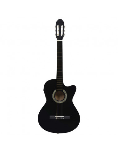 Set Chitarra Western 12 pz con Equalizzatore e 6 Corde Nera