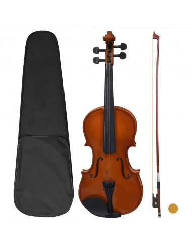 Set Completo Violino con Arco e Mentoniera Naturale 4/4