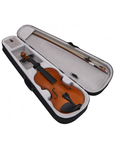 Set Completo Violino con Arco e Mentoniera Naturale 4/4