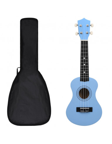 Set Ukulele Soprano con Borsa per Bambini Blu 21"