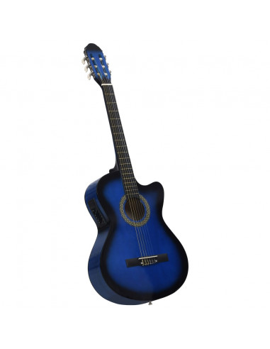 Set Chitarra Western 12 pz con Equalizzatore e 6 Corde Blu
