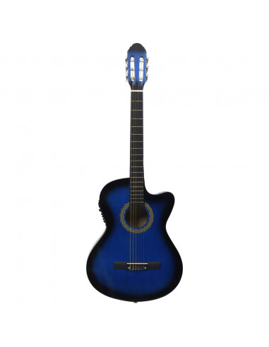 Set Chitarra Western 12 pz con Equalizzatore e 6 Corde Blu