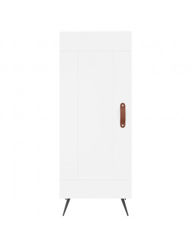 Credenza Bianca 34,5x34x180 cm in Legno Multistrato
