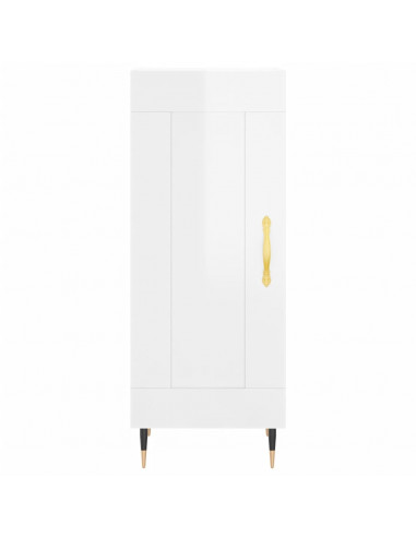 Credenza 34,5x34x180 cm in Legno Multistrato Bianco Lucido