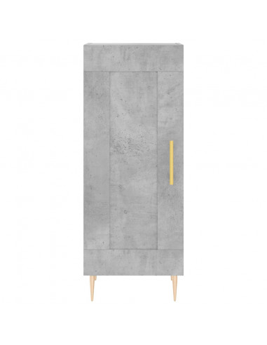 Credenza Grigio Cemento 34,5x34x180 cm in Legno Multistrato