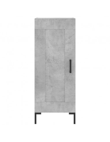 Credenza Grigio Cemento 34,5x34x180 cm in Legno Multistrato