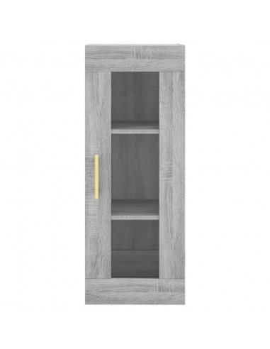 Credenza Grigio Sonoma 34,5x34x180 cm in Legno Multistrato