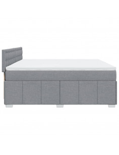 Giroletto a Molle con Materasso Grigio Chiaro180x200 cm Tessuto 2