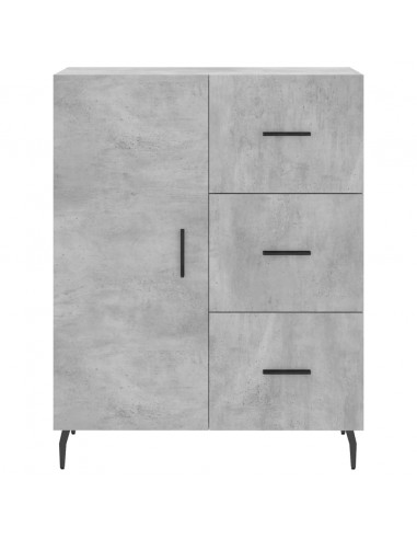 Credenza Grigio Cemento 69,5x34x180 cm in Legno Multistrato