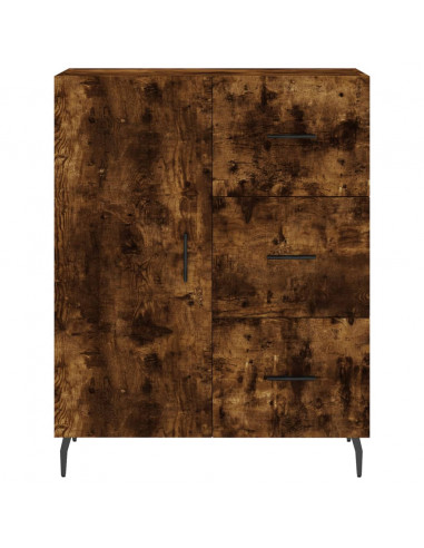 Credenza Rovere Fumo  69,5x34x180 cm in Legno Multistrato