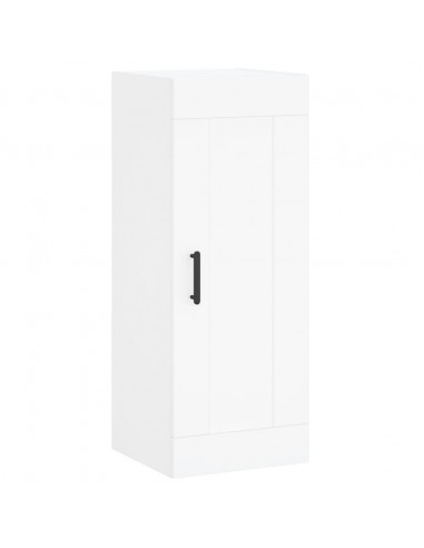 Credenza Bianca 34,5x34x180 cm in Legno Multistrato