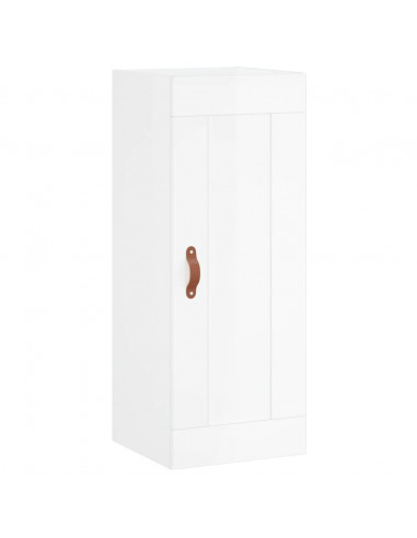 Credenza 34,5x34x180 cm in Legno Multistrato Bianco Lucido