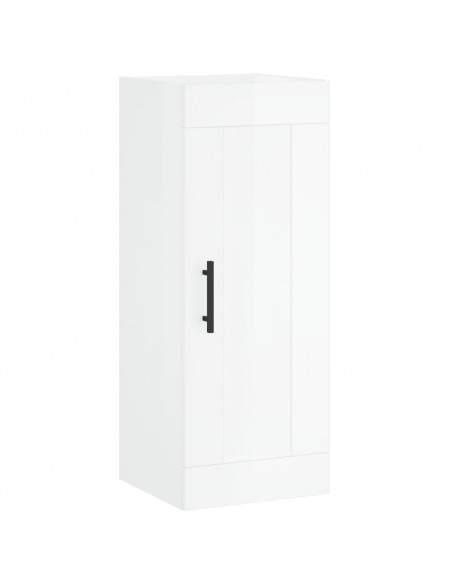 Credenza 34,5x34x180 cm in Legno Multistrato Bianco Lucido