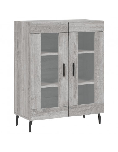 Credenza Grigio Sonoma 69,5x34x180 cm in Legno Multistrato