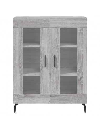Credenza Grigio Sonoma 69,5x34x180 cm in Legno Multistrato