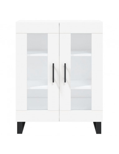 Credenza Bianca 69,5x34x180 cm in Legno Multistrato