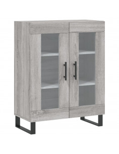 Credenza Grigio Sonoma 69,5x34x180 cm in Legno Multistrato 2