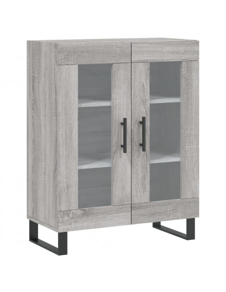 Credenza Grigio Sonoma 69,5x34x180 cm in Legno Multistrato