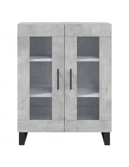 Credenza Grigio Cemento 69,5x34x180 cm in Legno Multistrato