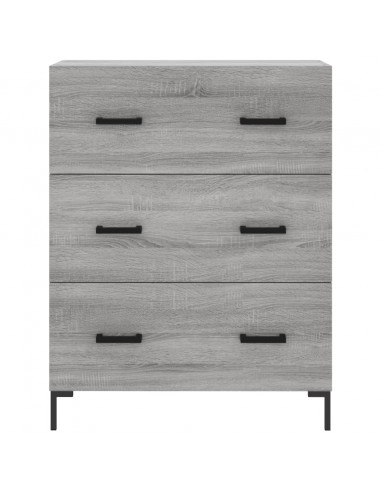 Credenza Grigio Sonoma 69,5x34x180 cm in Legno Multistrato