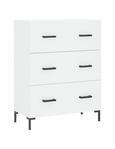 Credenza Bianca 69,5x34x180 cm in Legno Multistrato