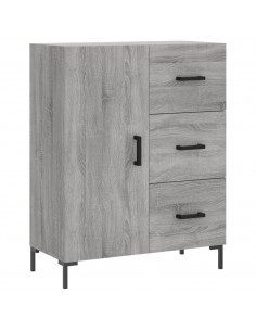 Credenza Grigio Sonoma 69,5x34x180 cm in Legno Multistrato 2