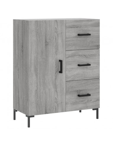 Credenza Grigio Sonoma 69,5x34x180 cm in Legno Multistrato