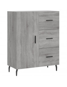 Credenza Grigio Sonoma 69,5x34x180 cm in Legno Multistrato 2