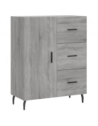 Credenza Grigio Sonoma 69,5x34x180 cm in Legno Multistrato