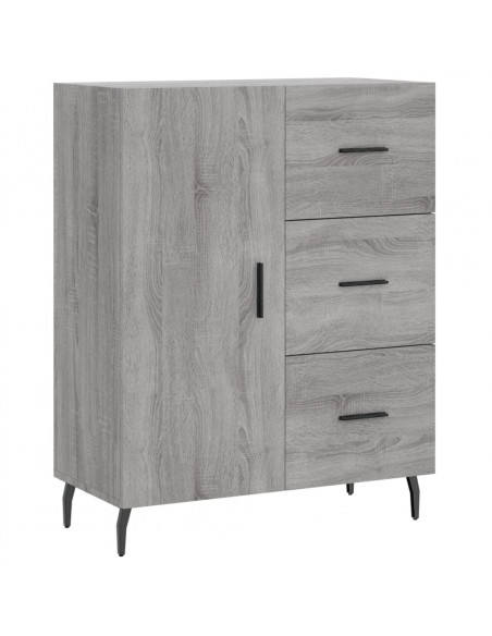 Credenza Grigio Sonoma 69,5x34x180 cm in Legno Multistrato