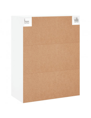 Armadietti a Parete 2 pz Bianchi in Legno Multistrato