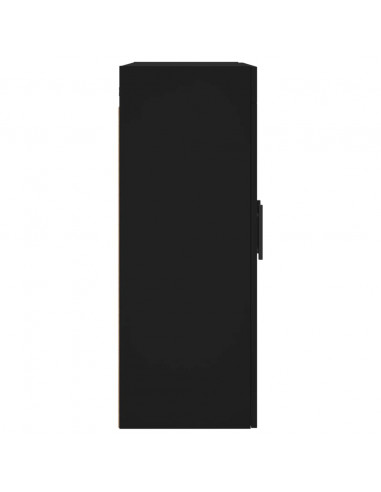 Armadietti a Parete 2 pz Neri in Legno Multistrato