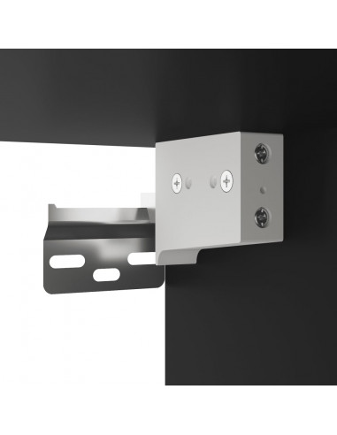 Armadietti a Parete 2 pz Neri in Legno Multistrato