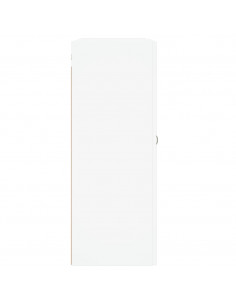 Armadietti a Parete 2 pz Bianchi in Legno Multistrato 2