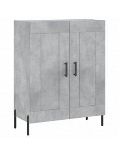 Credenza Grigio Cemento 69,5x34x180 cm in Legno Multistrato 2