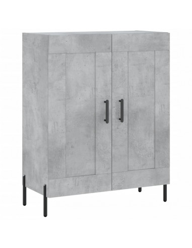 Credenza Grigio Cemento 69,5x34x180 cm in Legno Multistrato