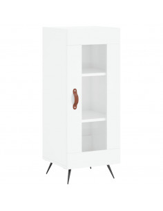 Credenza 34,5x34x180 cm in Legno Multistrato Bianco Lucido 2