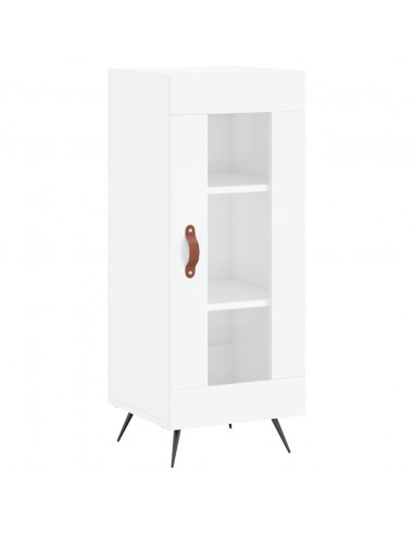 Credenza 34,5x34x180 cm in Legno Multistrato Bianco Lucido