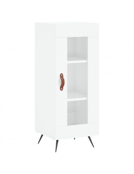 Credenza 34,5x34x180 cm in Legno Multistrato Bianco Lucido