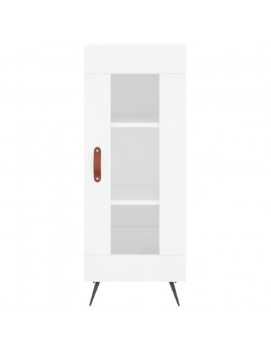 Credenza 34,5x34x180 cm in Legno Multistrato Bianco Lucido