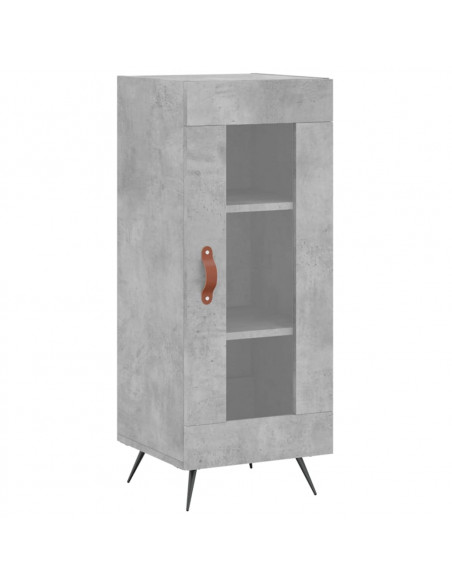 Credenza Grigio Cemento 34,5x34x180 cm in Legno Multistrato