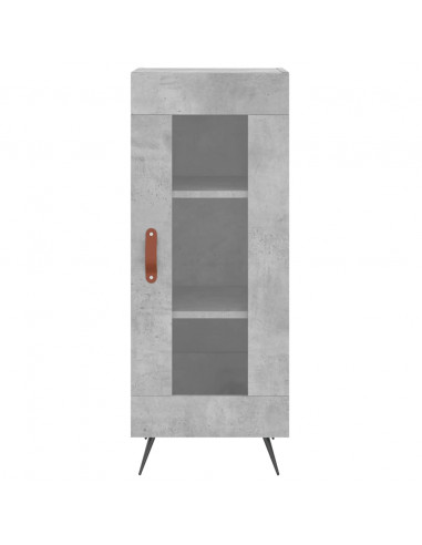 Credenza Grigio Cemento 34,5x34x180 cm in Legno Multistrato