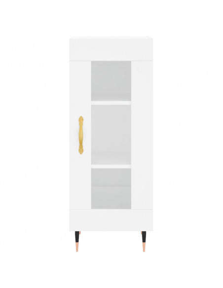 Credenza Bianca 34,5x34x180 cm in Legno Multistrato