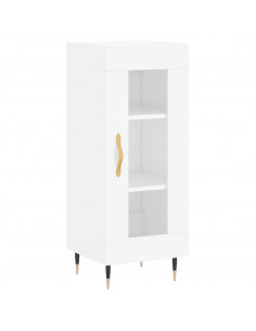 Credenza 34,5x34x180 cm in Legno Multistrato Bianco Lucido 2