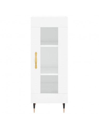 Credenza 34,5x34x180 cm in Legno Multistrato Bianco Lucido